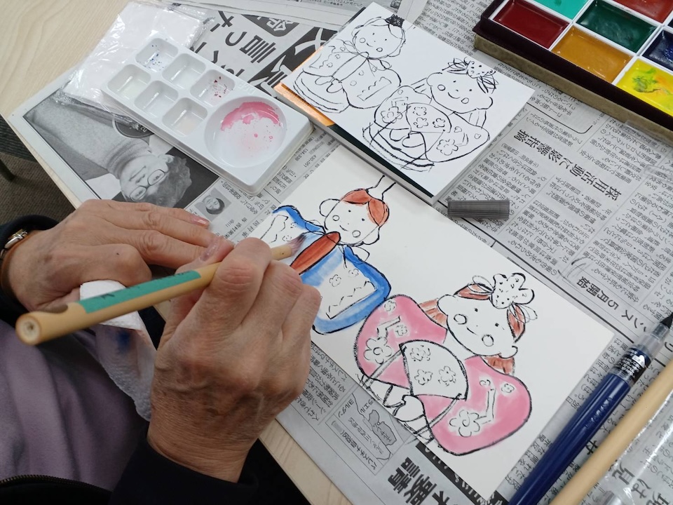 [ くらしネット神奈川：経験豊富な専門家集団 ] 絵手紙教室（ひな祭り編）